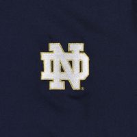 Men's Under Armour Navy/White Notre Dame Fighting Irish Green Blocked Polo Performance