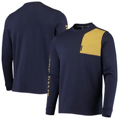 Notre Dame Fighting Irish Under Armour 2021 Sideline Football Fleece Pullover Sweatshirt - Navy