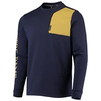 UAR ND NAVY HOMME 21 FOOTBALL SIDELINE FLEECE CREW SWTMECRW