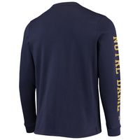 Men's Under Armour Navy Notre Dame Fighting Irish 2021 Sideline Football Fleece Pullover Sweatshirt