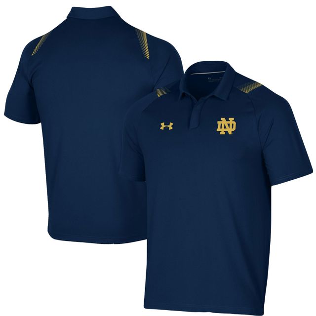 Polo Under Armour Notre Dame Fighting Irish 2021 Sideline Performance pour hommes, bleu marine