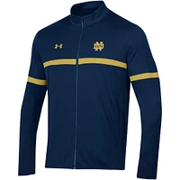 Under Armour Navy Notre Dame Fighting Irish 2023 Assist Warm Up Veste entièrement zippée pour homme