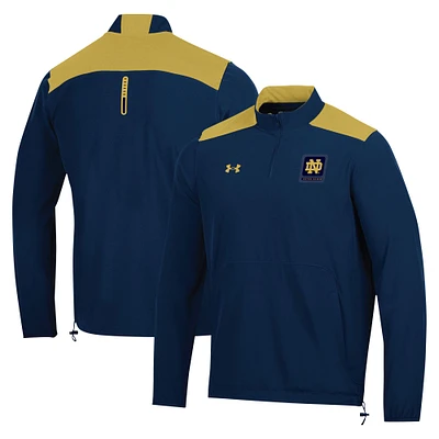 Under Armour Navy Notre Dame Fighting Irish 2023 Motivate Haut à demi-zip pour hommes