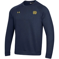 Men's Under Armour  Navy Notre Dame Fighting Irish Coaches Rival Raglan Pullover Sweatshirt