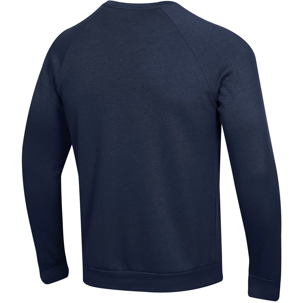 Men's Under Armour  Navy Notre Dame Fighting Irish Coaches Rival Raglan Pullover Sweatshirt