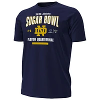 Men's Under Armour  Navy Notre Dame Fighting Irish College Football Playoff 2025 Sugar Bowl T-Shirt