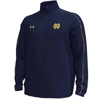 Men's Under Armour  Navy Notre Dame Fighting Irish Command Quarter-Zip Sweatshirt