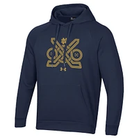 Men's Under Armour Navy Notre Dame Fighting Irish Ireland Hockey All Day Pullover Hoodie