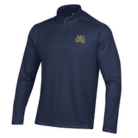 Men's Under Armour Navy Notre Dame Fighting Irish Ireland Motion Quarter-Zip Pullover Top