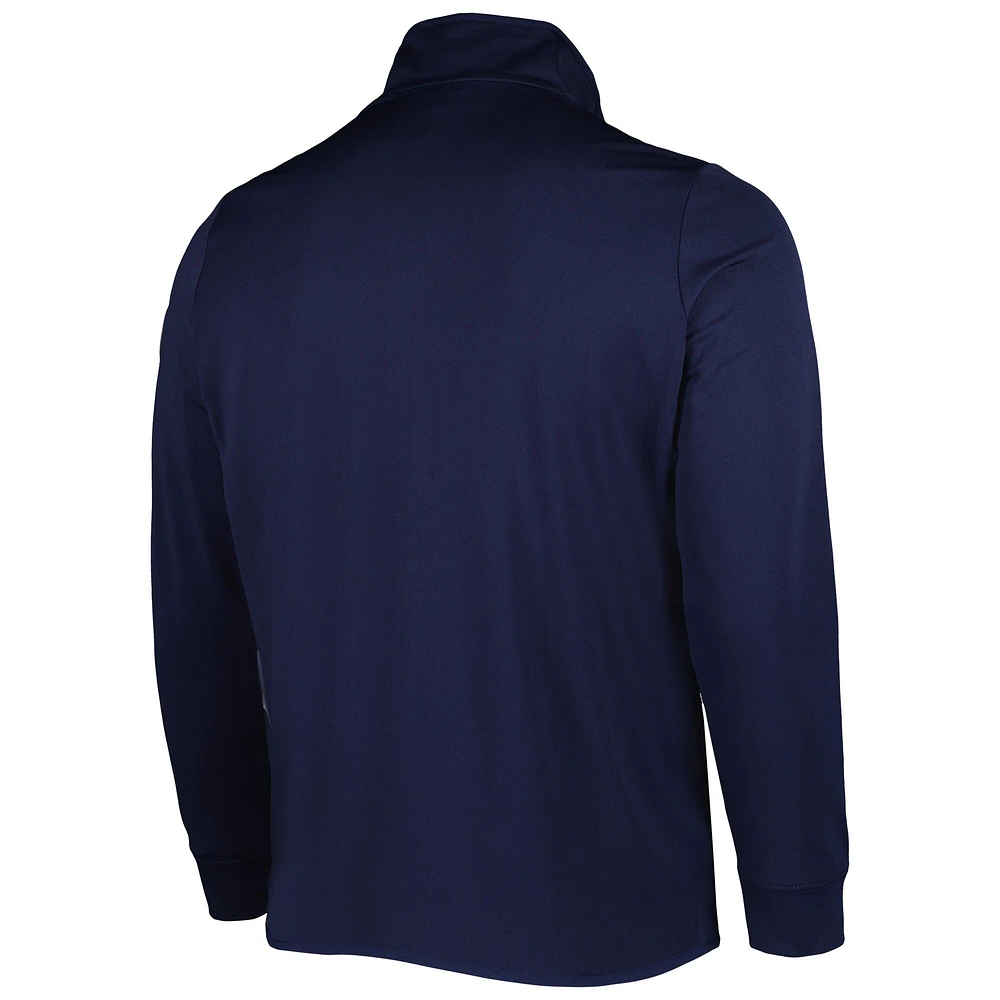 Under Armour - Notre Dame Fighting Irish Knit Veste d'échauffement entièrement zippée pour homme Bleu marine