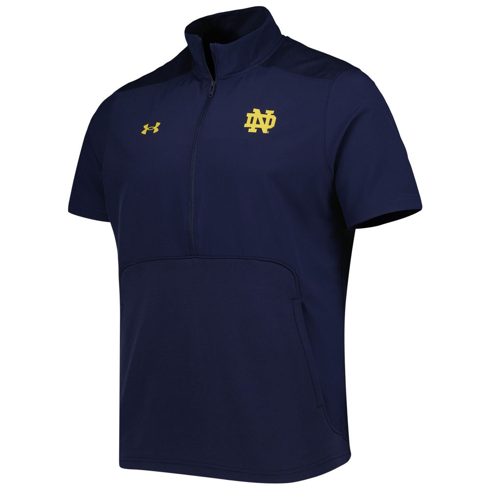 Men's Under Armour Navy Notre Dame Fighting Irish Motivate 2.0 Half-Zip Jacket