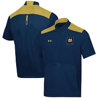 Veste à demi-zip Under Armour Navy Notre Dame Fighting Irish Motivate pour hommes