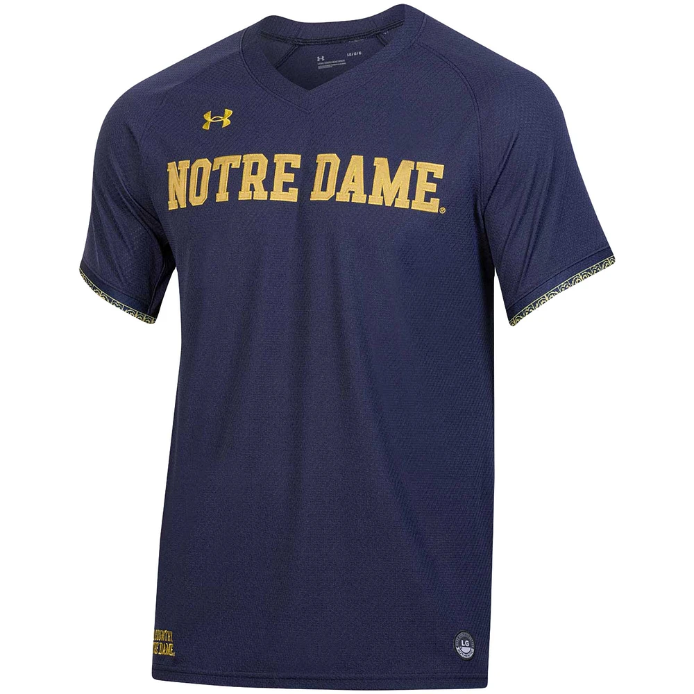 Under Armour Navy Notre Dame Fighting Irish Replica Maillot de baseball pour homme