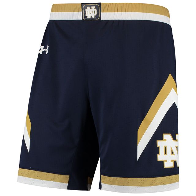 Under Armour Notre Dame Fighting Irish Replica Short de basketball pour homme Bleu marine