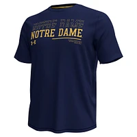 Men's Under Armour Navy Notre Dame Fighting Irish Sideline Knockout T-Shirt