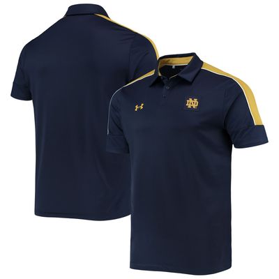 Men's Under Armour Navy Notre Dame Fighting Irish Sideline Recruit Performance Polo