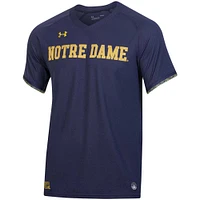 Under Armour - Maillot bleu marine Notre Dame Fighting Irish Softball à col en V pour hommes