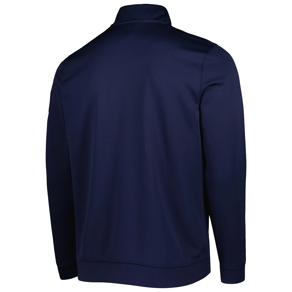 Under Armour - Notre Dame Fighting Irish Veste universelle à col montant et demi-zip pour homme Bleu marine