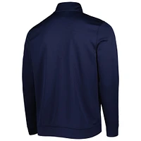 Under Armour - Notre Dame Fighting Irish Veste universelle à col montant et demi-zip pour homme Bleu marine