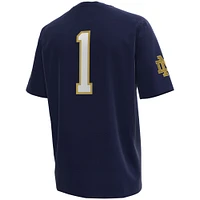 Men's Under Armour #1 Navy Notre Dame Fighting Irish Finished Replica Jersey