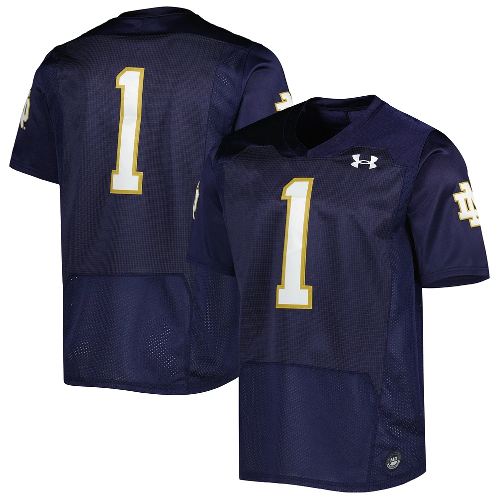 Maillot Under Armour #1 Navy Notre Dame Fighting Irish Premier Limited pour homme