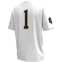 Men's Under Armour #1 White Notre Dame Fighting Irish Premier Football Jersey