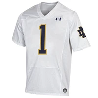 Men's Under Armour #1 White Notre Dame Fighting Irish Premiere Football Jersey