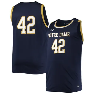 #42 Notre Dame Fighting Irish Under Armour Replica Basketball Jersey - Navy