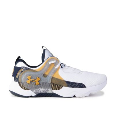 Men's Under Armour White Notre Dame Fighting Irish HOVR Apex 3 Sneakers