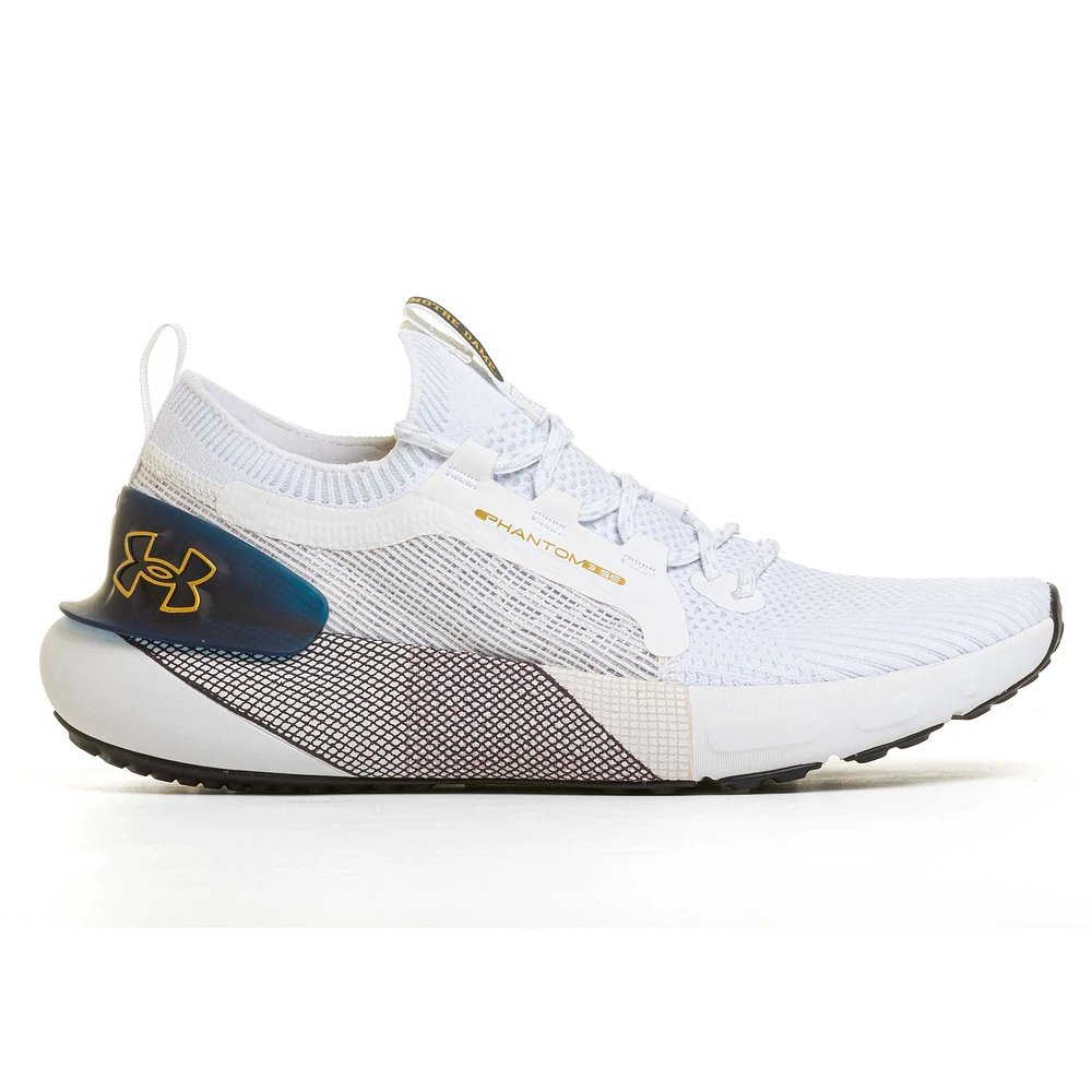 Chaussures de course Under Armour blanches Notre Dame Fighting Irish HOVR Phantom 3 pour hommes