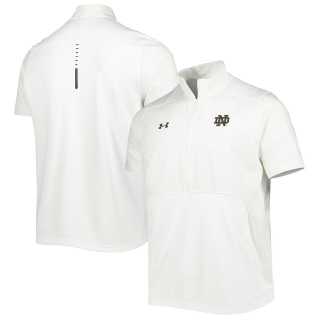 Under Armour Notre Dame Fighting Irish Motivate 2.0 Veste à demi-fermeture éclair blanche pour homme