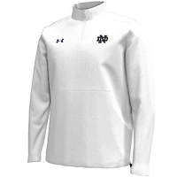 Men's Under Armour  White Notre Dame Fighting Irish Motivate Quarter-Zip Performance Jacket