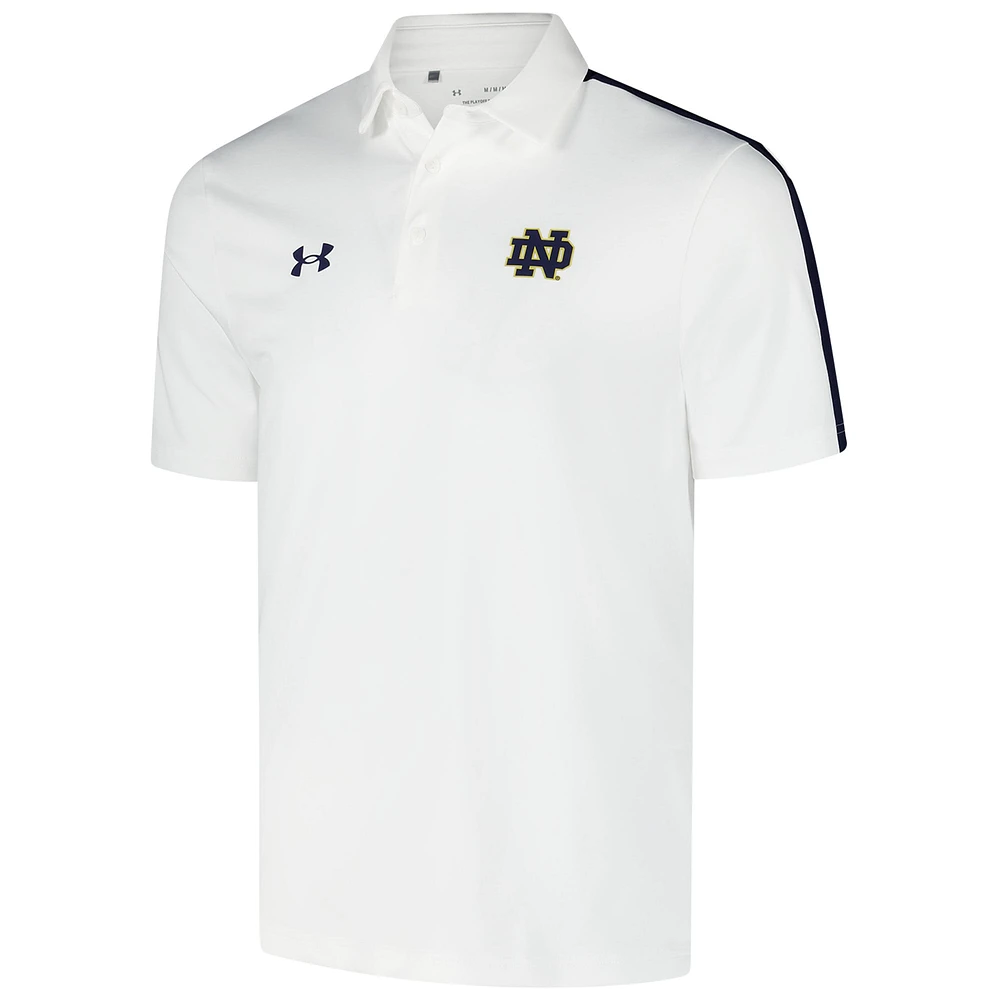 Men's Under Armour White Notre Dame Fighting Irish Pinnacle Performance Polo