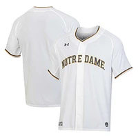 Maillot de baseball blanc Under Armour Notre Dame Fighting Irish Replica pour hommes