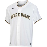 Maillot de baseball blanc Under Armour Notre Dame Fighting Irish Replica pour hommes