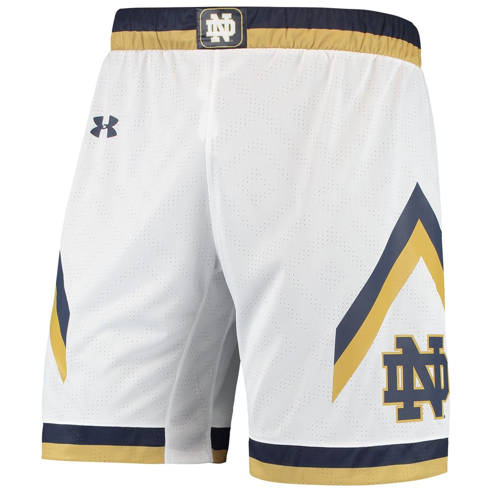 Men's Under Armour White Notre Dame Fighting Irish Replica Basketball Short