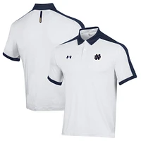 Polo blanc Under Armour Notre Dame Fighting Irish Trophy pour hommes