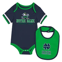Ensemble body et bavoir pour nouveau-né bébé Colosseum Navy Notre Dame Fighting Irish