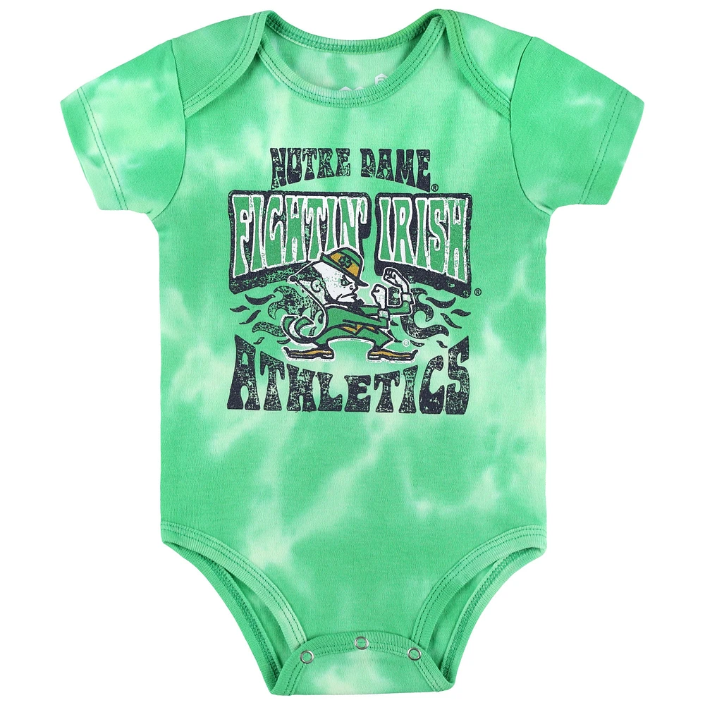 Body vert Notre Dame Fighting Irish Lil Rocker Tie-Dye pour nouveau-né et nourrisson