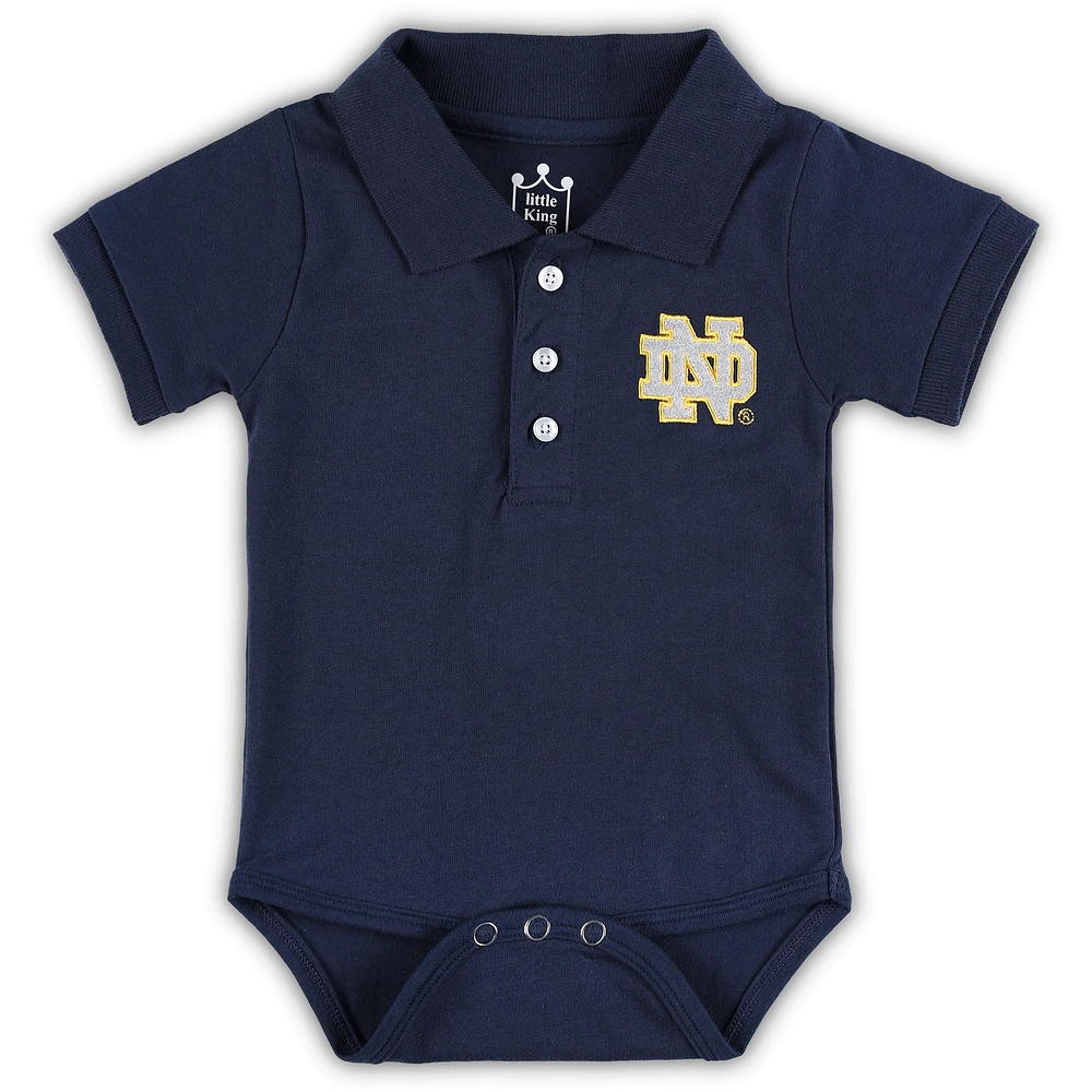 Newborn & Infant Navy Notre Dame Fighting Irish Lit Polo Bodysuit