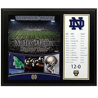 Notre Dame Fighting Irish 12" x 15" 2012 Undefeated Season Regular Season Sublimated Plaque
