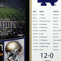 Notre Dame Fighting Irish 12" x 15" 2012 Undefeated Season Regular Season Sublimated Plaque