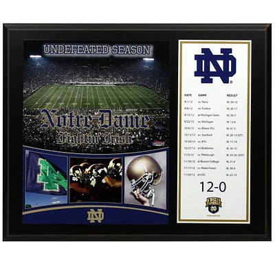 Notre Dame Fighting Irish 12" x 15" 2012 Undefeated Season Regular Season Sublimated Plaque