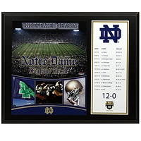 Notre Dame Fighting Irish 12" x 15" 2012 Undefeated Season Regular Season Sublimated Plaque