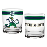 Verre classique Fighting Irish de Notre Dame, 14 oz, lot de deux