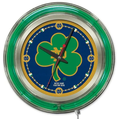 Notre Dame Fighting Irish 15" Clover Neon Clock