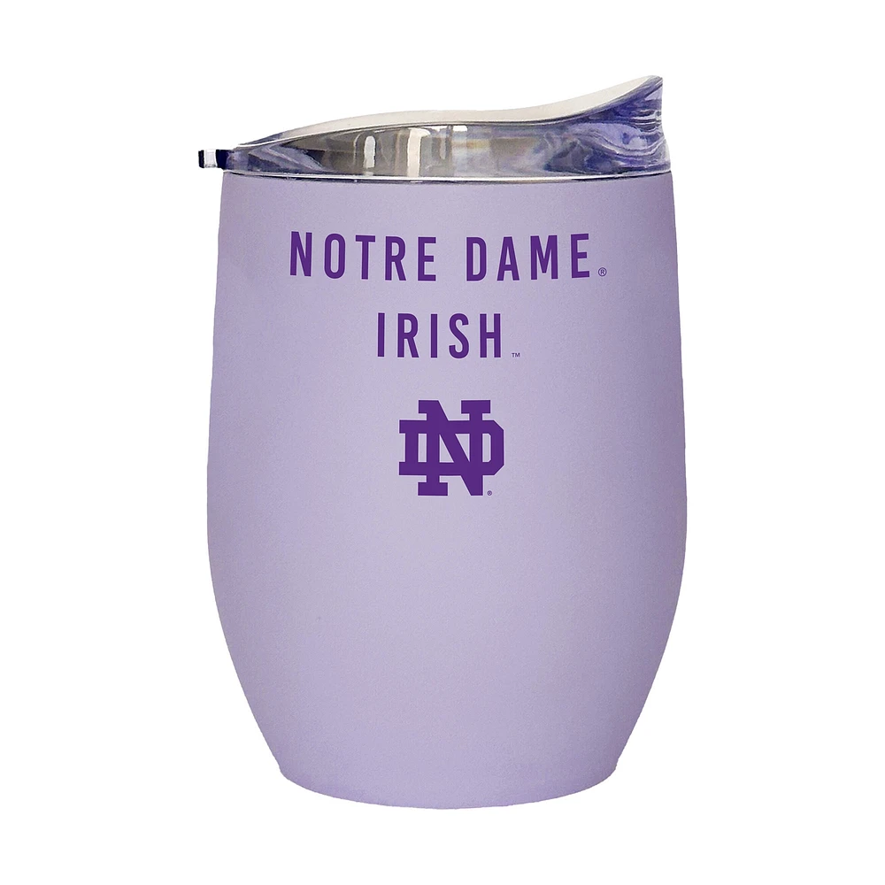 Notre Dame combattant les Irlandais 16oz. Gobelet incurvé doux au toucher lavande