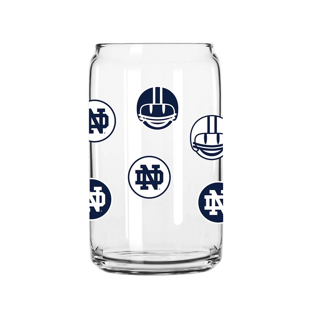 Lids Notre Dame Fighting Irish 16oz. Smiley Can Glass