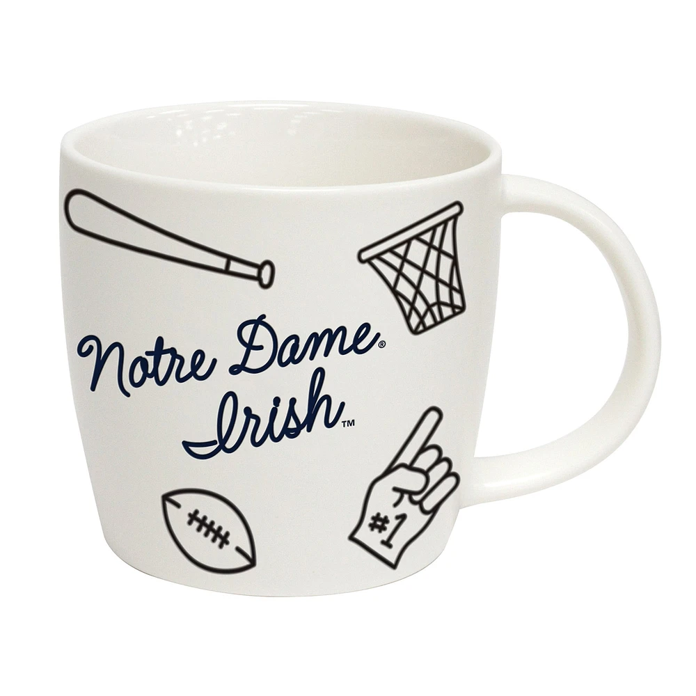 Notre Dame combattant les Irlandais 18oz. Tasse de meneur de jeu