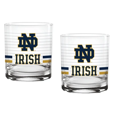 Lot de 2 verres à vin Notre Dame Fighting Irish de 14 oz